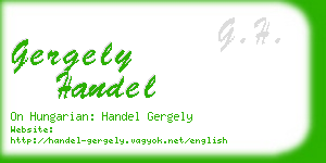 gergely handel business card